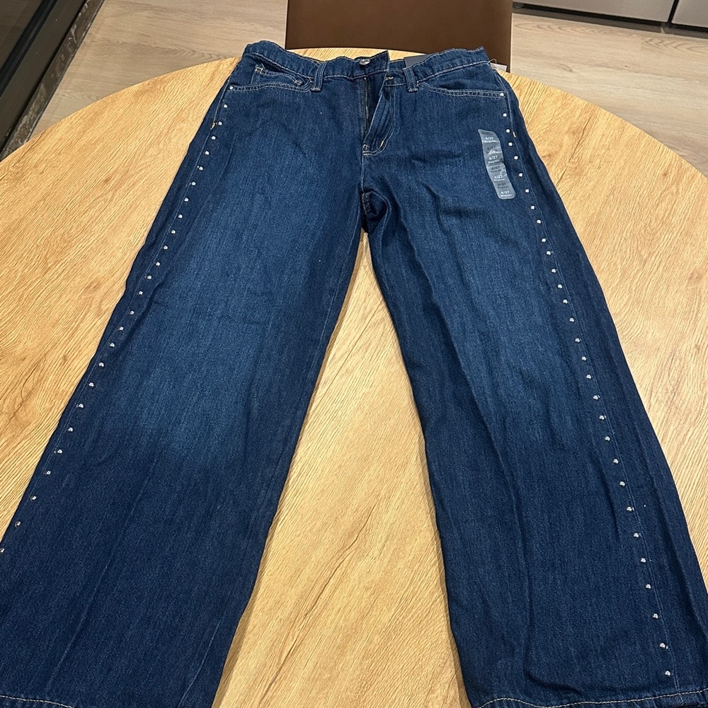 GAP Dark Blue Denim Wide-Leg Jeans